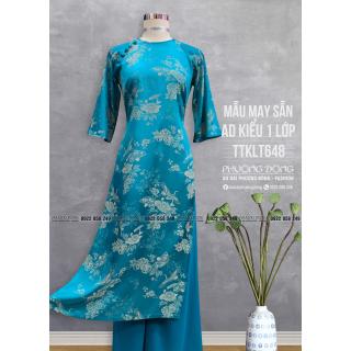 Áo Dài Phom Trẻ Gấm Lụa Phom Suông TTKLT648